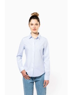 K-KA510-LADIES’ LONG-SLEEVED COTTON POPLIN SHIRT 2